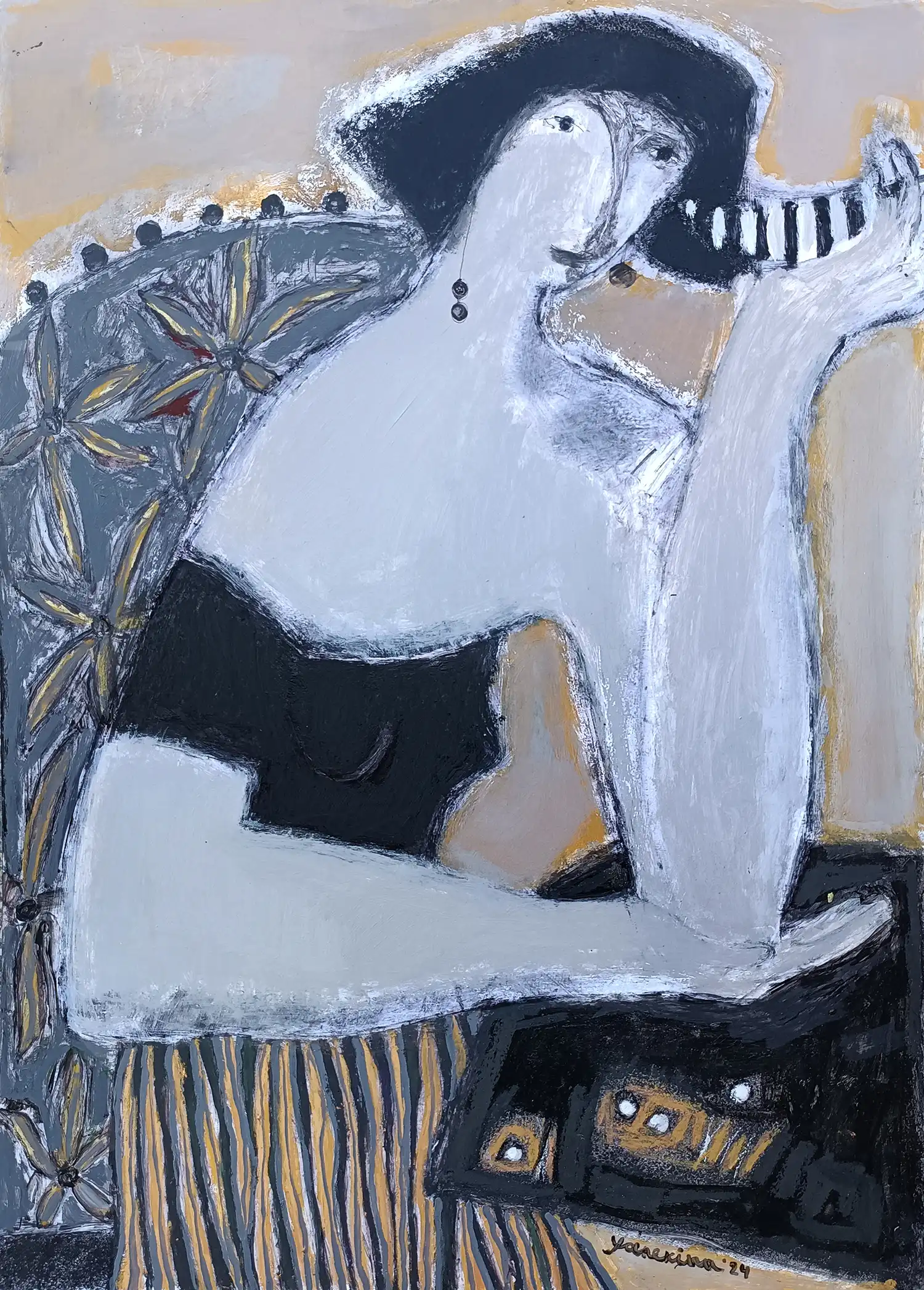 "Vasara II" akrilas, kartonas 70x50 cm.