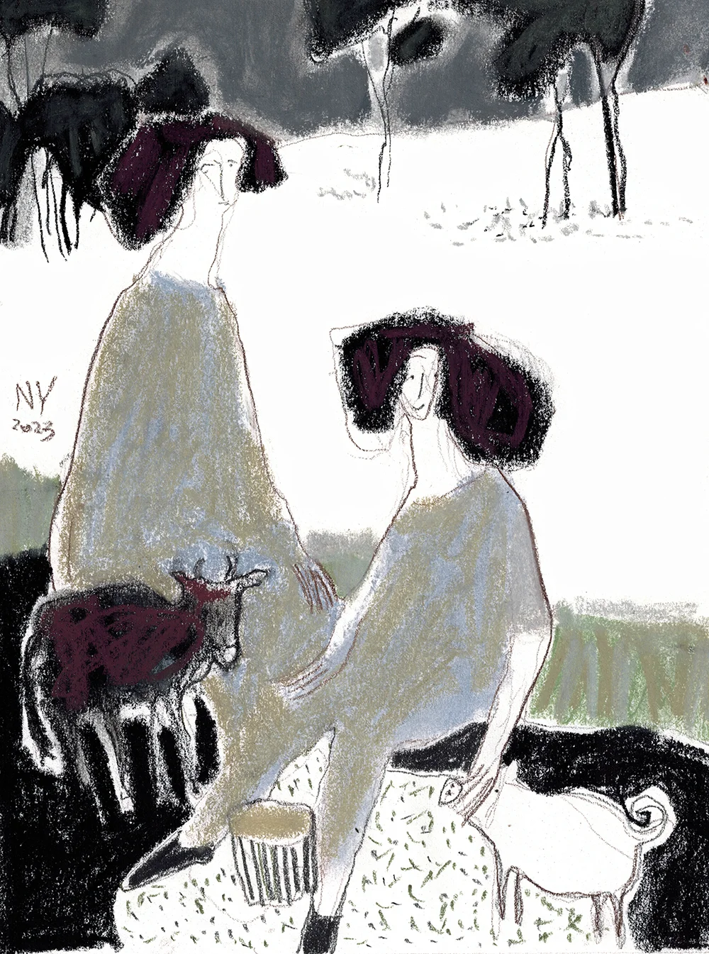 Iš serijos "Moterys"  nr.105, 26x19 cm.