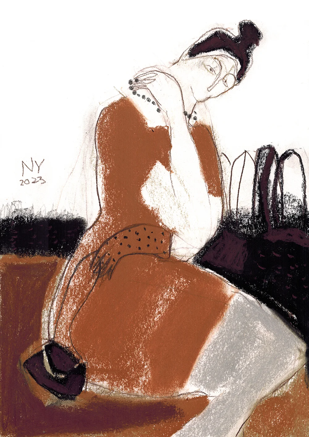 Iš serijos "Moterys"  nr.121, 26x19 cm.